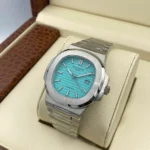 ⁦باتيك فيليب نوتيلوس تيفاني - Patek Philippe Nautilus Tiffany Blue Dial Steel⁩ - الصورة ⁦4⁩