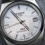 ⁦ساعة تيسوت PRX أوتوماتيك أبيض فضي أصلية - Tissot PRX Powermatic 80 Silver White Dial Watch⁩ - الصورة ⁦2⁩