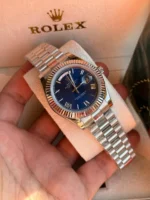 ⁦رولكس داي ديت - Rolex Day-Date Silver Blue Dial⁩ - الصورة ⁦4⁩