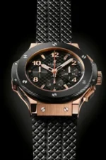⁦ساعة هوبلت بيج بانج ذهبي أسود كرونوغراف - Hublot Big Bang Rose Gold Black Chronograph⁩ - الصورة ⁦2⁩