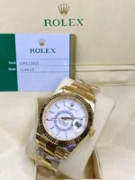 ⁦ساعة رولكس سكاي دويلر ذهبي مينا أبيض - Rolex Sky-Dweller Gold White Dial⁩ - الصورة ⁦3⁩