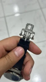 ⁦باتيك فيليب نوتيلوس رمادي جلد أسود - Patek Philippe Nautilus Gray Dial Black Leather⁩ - الصورة ⁦5⁩