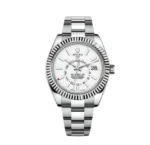 ساعة رولكس سكاي دويلر مينا أبيض - Rolex Sky-Dweller White Dial Steel