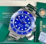 ⁦ساعة رولكس صابمارينر زرقاء - Rolex Submariner Blue Dial Steel⁩ - الصورة ⁦2⁩