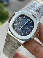 ⁦باتيك فيليب نوتيلوس أزرق - Patek Philippe Nautilus Blue Moon Phase Steel⁩ - الصورة ⁦2⁩