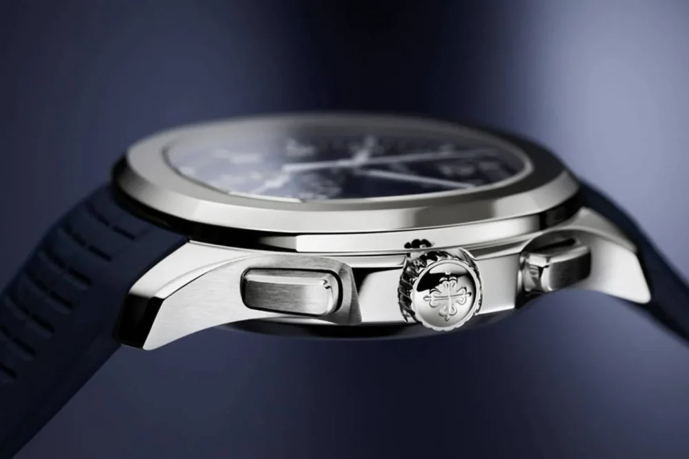 ⁦باتيك فيليب أكوانوت أزرق - Patek Philippe Aquanaut Blue Dial Rubber Strap⁩ - الصورة ⁦3⁩