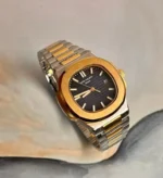 ⁦باتيك فيليب نوتيلوس ذهبي وفضي - Patek Philippe Nautilus Two Tone Gold Silver⁩ - الصورة ⁦3⁩