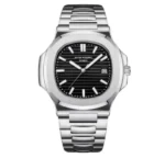 باتيك فيليب نوتيلوس أسود معدن - Patek Philippe Nautilus Black Dial Steel