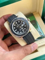 ⁦ساعة رولكس يخت ماستر 42 فضي - Rolex Yacht-Master 42 Oysterflex⁩ - الصورة ⁦3⁩