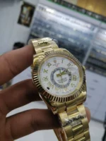 ⁦ساعة رولكس سكاي دويلر ذهبي مينا أبيض - Rolex Sky-Dweller Gold White Dial⁩ - الصورة ⁦4⁩