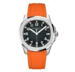 باتيك فيليب أكوانوت برتقالي - Patek Philippe Aquanaut Black Dial Orange Strap