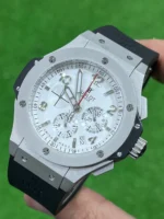 ⁦ساعة هوبلت بيج بانج فضي ميناء أبيض - Hublot Big Bang Silver White Dial⁩ - الصورة ⁦2⁩