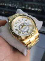 ⁦ساعة رولكس سكاي دويلر ذهبي مينا أبيض - Rolex Sky-Dweller Gold White Dial⁩ - الصورة ⁦5⁩