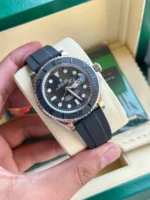 ⁦ساعة رولكس يخت ماستر 42 فضي - Rolex Yacht-Master 42 Oysterflex⁩ - الصورة ⁦4⁩