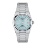 ساعة تيسوت PRX أوتوماتيك آيس بلو أصلية - Tissot PRX Powermatic 80 Ice Blue Steel Watch