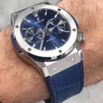 ⁦ساعة هوبلت كلاسيك فيوجن أزرق فضي - Hublot Classic Fusion Blue Silver⁩ - الصورة ⁦4⁩