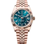 ساعة رولكس سكاي دويلر روز جولد زرقاء - Rolex Sky-Dweller Rose Gold Blue