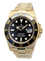 ⁦ساعة رولكس صابمارينر ذهب كامل - Rolex Submariner Full Gold Black Dial⁩ - الصورة ⁦5⁩